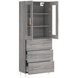  Visoka komoda siva sonome 69,5x34x180 cm od konstruiranog drva | shoptok.hr