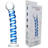 STEKLENI DILDO Double Sprial 17 cm - prozorno steklo