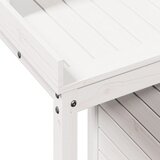  Stol za sadnju s policama bijeli 82,5x50x109,5 cm od borovine | shoptok.hr
