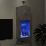 TV ormarić s LED svjetlima siva boja betona 40,5x30x102 cm | shoptok.hr