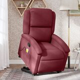 Maison Chic Naslanjač - Relax naslanjač s funkcijo vstajanja vinsko rdeče blago, (22062176) | Shoptok.si