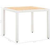 vidaXL Zunanja jedilna garnitura 5-delna poli ratan bela | Shoptok.si