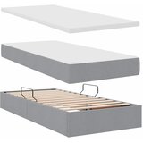  LED krevet za pohranu s madracem Svjetlosiva 90 x 190 cm | shoptok.hr