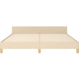  Posteljni okvir z vzglavjem krem 180x200 cm blago, (20794961) | Shoptok.si