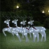  Božićni sobovi 4 kom bijeli 80 LED žarulja | shoptok.hr
