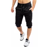 Glano Men's Three-Quarter Length Sweatpants - black