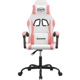  Okretna igraća stolica bijelo-ružičasta od umjetne kože | shoptok.hr