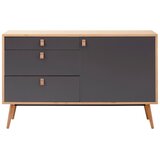 Bessagi Home retro komoda lena, hrast, siva | Shoptok.si