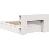  Posteljni okvir brez vzmetnice bel 150x200 cm trdna borovina | Shoptok.si