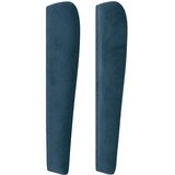  Uzglavlje s ušima tamnoplavo 83 x 23 x 118/128 cm baršunasto | Eponuda.ba