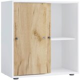 MID.YOU Pisarniški Regal Lona L, Bela, Barva Hrasta | Shoptok.si