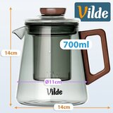 Vilde stekleni čajnik s infuzerjem 700 ml – borosilikatno steklo | Shoptok.si