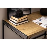 MID.YOU pisalna miza kovina, leseni material črna, barve hrasta | Shoptok.si