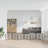  Vrata za pse 6 pcs Crna 80 x 60 cm Cinkani čelik | shoptok.hr