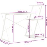 Radni stol s policom bijeli 116 x 50 x 93 cm | shoptok.hr