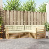  Set vanjskih sofa 4 pcs Bijela i krem 245,5 x 166,5 x 73 cm | shoptok.hr