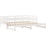 vidaXL izvlečna dnevna postelja s predali bela 90x200cm trdna borovina, (21303651) | Shoptok.si