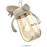 Neno MIO 2 steklenička s slamico Crown 280 ml, rjava | Shoptok.si
