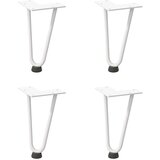  ukosnice noge za stol 4 kom bijele 20 cm čvrstog čelik | shoptok.hr