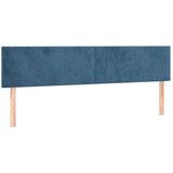  Posteljno vzglavje 2 kosa temno modro 80x5x78/88 cm žamet | Shoptok.si