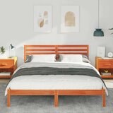 Krevetna konstrukcija s uzglavljem Vosak smeđa 160 x 210 cm | shoptok.hr