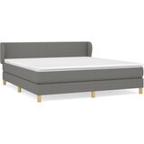 The Living Store Box spring postelja z vzmetnico temno siva 180x200 cm blago - Box Spring Postelja, (21520202) | Shoptok.si