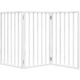  Sklopiva vrata za pse, 3 panela, bijela, 150 cm, drvo topole | shoptok.hr