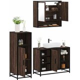  3-dijelni set kupaonskog namještaja boja smeđeg hrasta drveni | shoptok.hr