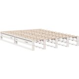 vidaXL Knjižna postelja brez vzmetnice bela 160x200 cm trden les | Shoptok.si