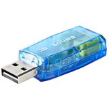 Nedis Zvočna Kartica 5.1 USB 2.0 za Mikrofon in Slušalke Priključek 3.5mm, Modra, (5000310083) | Shoptok.si