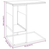 vidaXL Bočni stolić crna 55 x 36 x 59 5 cm od konstruiranog drva | shoptok.hr