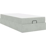 vidaXL Konstrukcija postelje Svetlo siva 90 x 200 cm Žamet | Shoptok.si