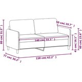  Dvosjed od tkanine svjetložuti 140 cm | shoptok.hr