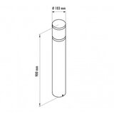 Dawn svetiljka JM-4605 stubna 12W 3000K IP65 siva | Eponuda.com