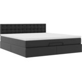  Otomanski krevet s madracima i LED crni 160x200cm umjetna koža | shoptok.hr
