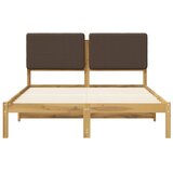  Krevetni okvir s tapiciranim uzglavljem Bijelo isprana i taupe - Bijelo isprana i taupe 140 x 190 cm | shoptok.hr