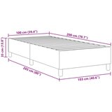  Krevetna platforma Siva zelena 100 x 200 cm Kordura tekstil | shoptok.hr