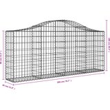  Lučne gabionske košare 20 kom 200x30x80/100cm pocinčano željezo | shoptok.hr