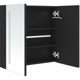  LED kupaonski ormarić s ogledalom sjajni crni 62 x 14 x 60 cm | shoptok.hr