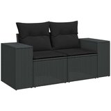  11-dijelni set vrtnih sofa od poliratana s jastucima crni | shoptok.hr