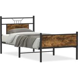 vidaXL Posteljni okvir brez vzmetnice hrast 80x200 cm inženirski les | Shoptok.si
