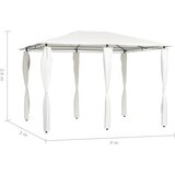  Sjenica s navlakama za stupove 3 x 4 x 2,6 m krem 160 g/m² | shoptok.hr