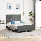 vidaXL Tamno siva krevetna konstrukcija 140x190 cm tkanina Cijene