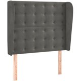  Uzglavlje s ušima tamnosivo 93x23x118/128 cm baršunasto | shoptok.hr