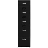 vidaXL mobilni ormarić za spise crni 28 x 41 x 109 cm metalni | shoptok.hr