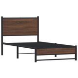 Metalni okvir kreveta bez madraca smeđi hrast 80x200 cm | shoptok.hr