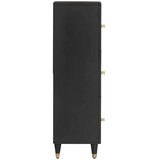  Highboard s policom Crna 40 x 33 x 110 cm Čvrsto drvo manga | shoptok.hr