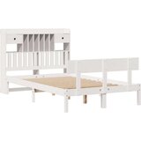  Krevet s regalom z knjige bez madraca bijeli 135x190cm borovina | shoptok.hr