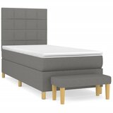  s oprugama i madracem tamnosivi 90x200 cm od tkanine | shoptok.hr