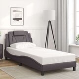  Posteljni okvir z vzglavjem siv 80x200 cm umetno usnje, (21081841) | Shoptok.si